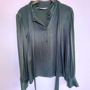 Olive blouse, very light and easy to match